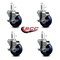 Service Caster 3.5'' Solid Poly Swivel 7/16'' Grip Ring Stem Caster Set with Brake, 4PK SCC-GR20S3514-SPUS-TLB-716138-4 - alternate 3